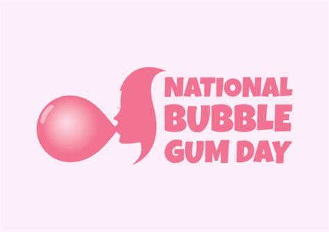 Blowing Bubble Gum Silhouette Illustrations Royalty Free Vector
