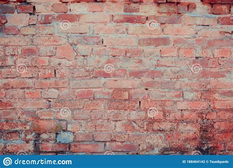 Textured Orange Brick Wall For Seamless Background Stock Photo Image