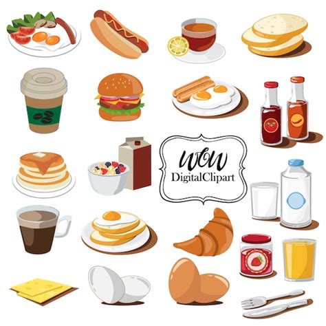 Fast Food Clipart Cafe Clip Art Digital Food Clipart Bakery