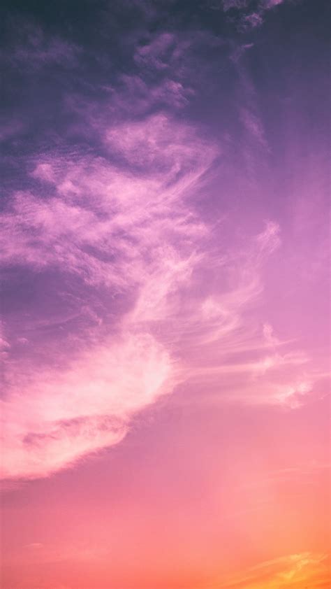 Download Wallpaper 1080x1920 Clouds Sky Sunset Porous Light Samsung