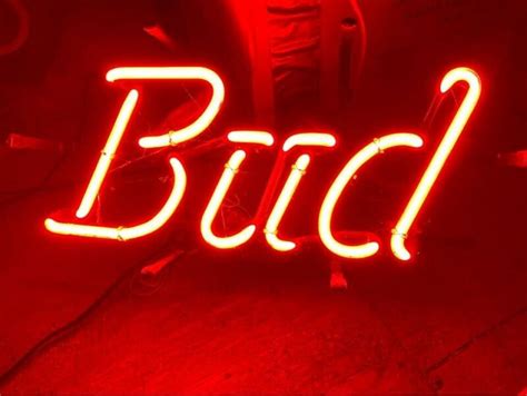 Red Bud Light Neon Sign Antique Price Guide Details Page