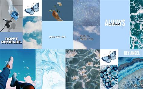 Aesthetic Blue Background For Chromebook Jovi Wallpaper