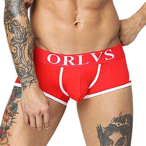 2018 New Men Sexy Underwear Breathable Letter Printed Shorts Bulge Pouch Underpants Drop