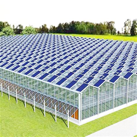 Agriculture Solar Greenhouse Photovoltaic Panel Glass Greenhouse With