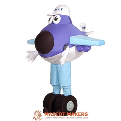 Wally The Aircraft Mascot Costume Mascot Makers Custom Mascots And