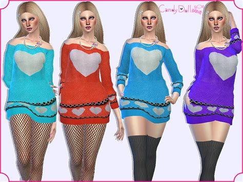 Candydolluks Candydoll Heart Sweaters Mesh Needed
