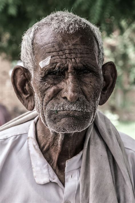 Portrait Old Indian Man Editorial Photography Image Of Friendly
