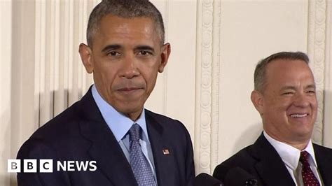 Obamas Jokes At Presidential Medal Winners Expense Bbc News