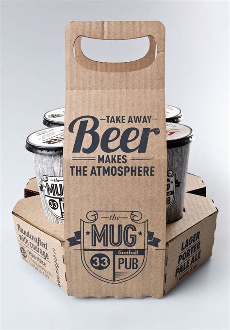 Take Away Beer Boxes Stacked On Top Of Each Other With Their Lids Open