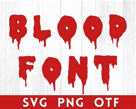 Blood Font Horror Font Svg Font Svg Horror Font Font Bundle Bloody