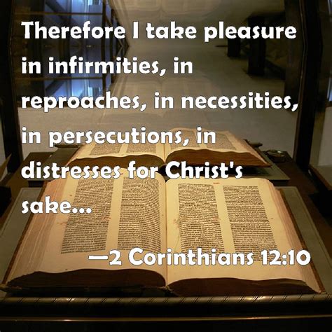 Corinthians Therefore I Take Pleasure In Infirmities In
