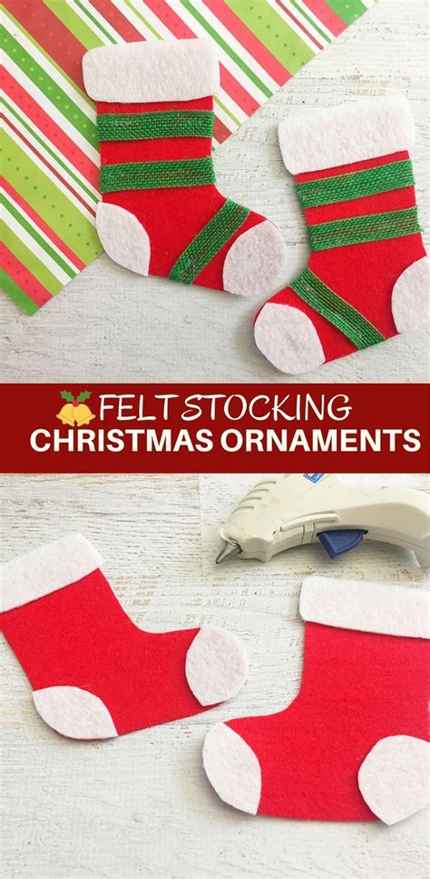 Felt Stocking Christmas Ornaments Christmas Stockings Crafts Crafts