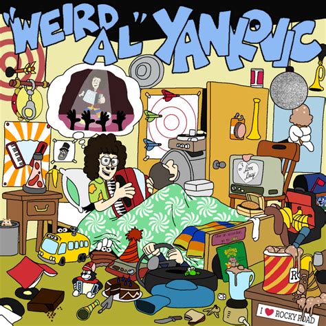 Weird Al Yankovic Debut Album Cover Redrawn By Deetommcartoons On