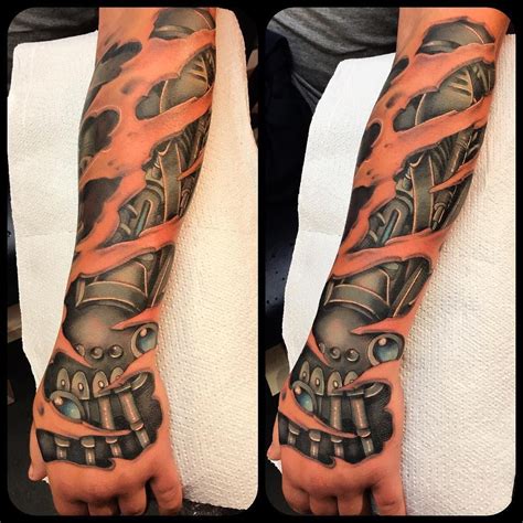 Aggregate 84 Robot Arm Tattoo Sleeve Designs Latest Vn
