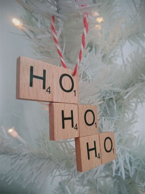 Christmas Ornaments Made From Scrabble Tiles Might Make Some Wi