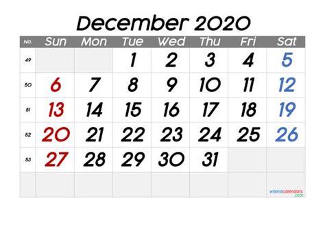 Free Printable 2020 Monthly Calendar With Holidays Best Place To