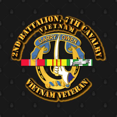 2nd Bn 7th Cavalry W Vietnam Svc Ribbons T Shirt Teepublic