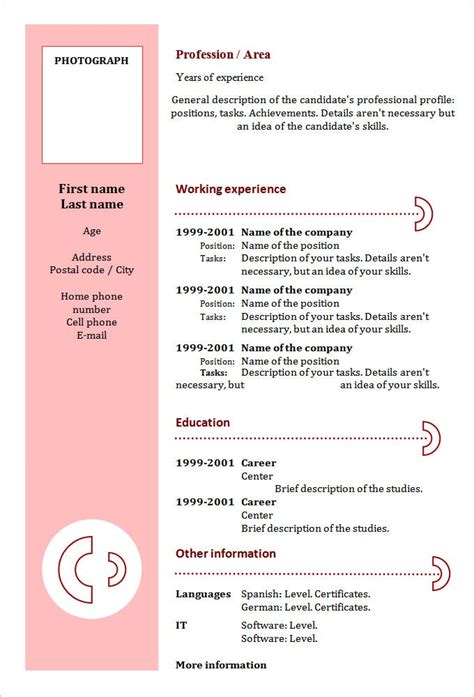 12 Free Chronological Resume Templates Pdf Word Examples