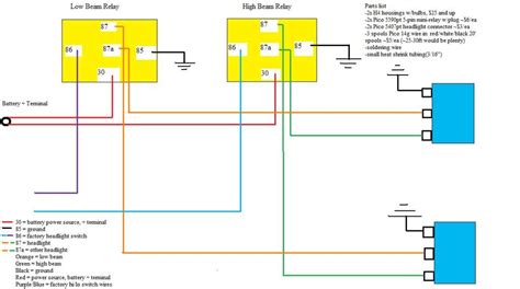 Headlight Relay Wiring Diagram Wiring Diagram Schematic