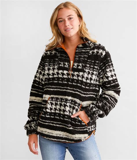 Liv Outdoor Wiley Sherpa Fleece Pullover Womens Sweatshirts In