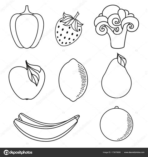 Frutas Y Verduras Para Colorear E Imprimir