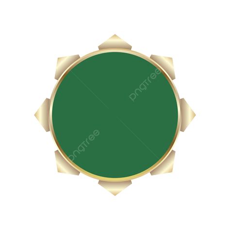 Islamic Gold Ornament Vector Art Png Islamic Frame Circle Green And