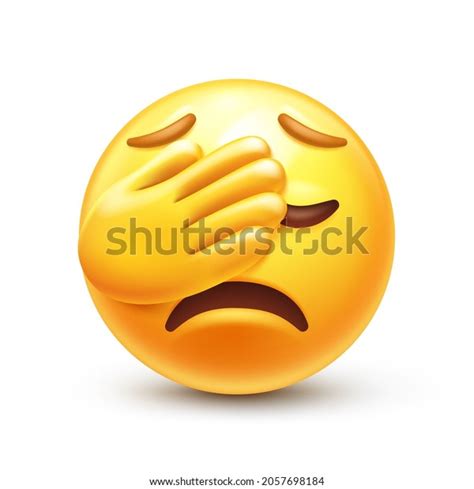 Face Palm Emoji Sad Emoticon Facepalm Stock Vector Royalty Free