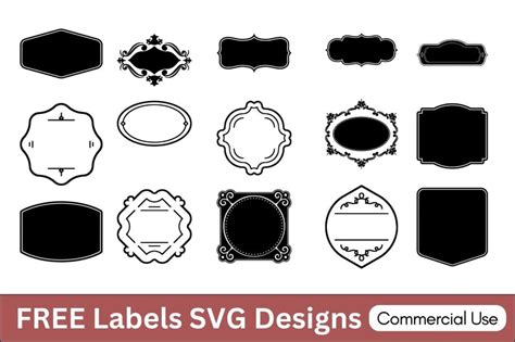 Labels SVG FREE Printables Stencils Silhouette