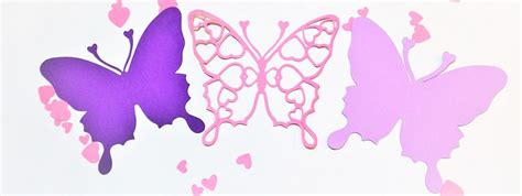 Download Three Layered Heart Butterfly Template