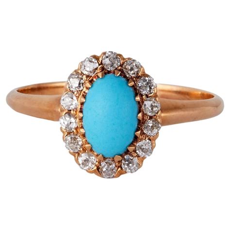 Antique Victorian Turquoise Diamond Gold Ring At Stdibs Vintage