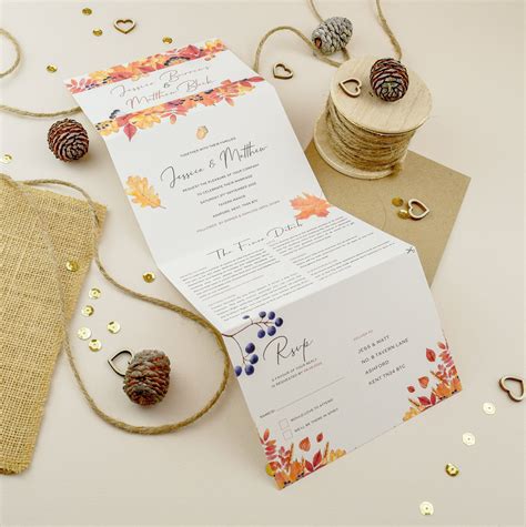 3 Ways To Create Unique Tri Fold Wedding Invitations Free Sample
