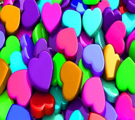 Colorful Hearts Wallpapers 4k Hd Colorful Hearts Backgrounds On