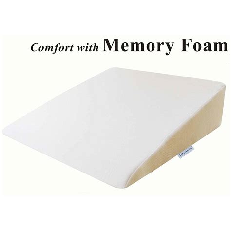 Intevision Foam Wedge Bed Pillow 26 X 25 X 75 With High Quality Removable My Leather Swear