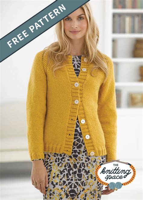 Pretty Knitted Raglan Cardigan Free Knitting Pattern