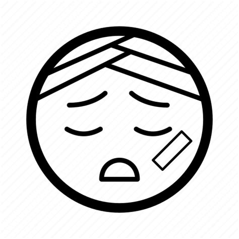 Emoji Emoticon Hurt Ill Injured Sick Smiley Icon