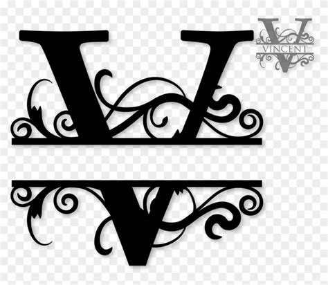 Download V Split Monogram - E Split Monogram Svg, HD Png Download ...