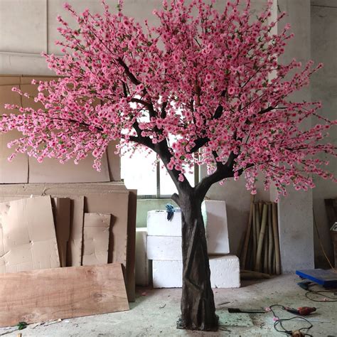 3m Eco Friendly Artificial Peach Blossom Tree For Wedding Decoration