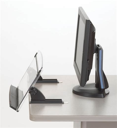 3m Adjustable Document Copy Holder In Line With Monitor Minimizing
