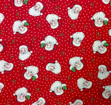 Santa Claus Retro Classic Christmas Cotton Quilt Fabric Mo128