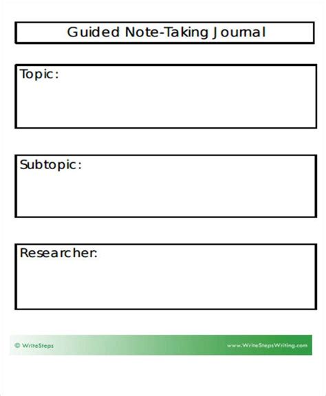 5 Guided Note Templates Free Samples Examples Format