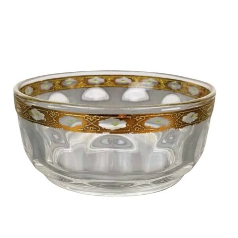 Vintage Luminarc Arcoroc France Glass Dessert Bowl Gold Trim Etsy