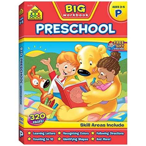 School Zone Big Preschool Workbook Ages 3 5 Colors Shapes