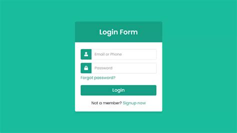 Responsive Login Form Using Only Html And Css