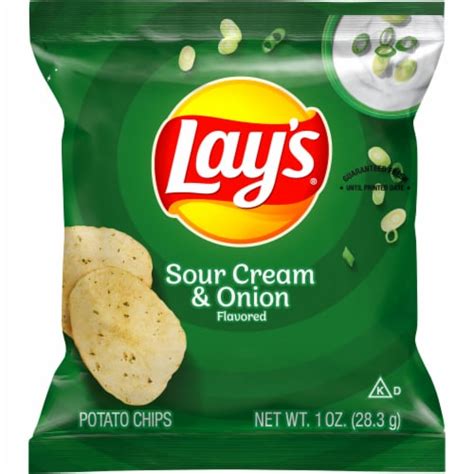 Lays Sour Cream And Onion Flavored Potato Chips 1 Oz Bakers