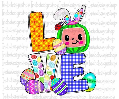 Easter Cocomelon Inspired Pngeaster Cocomelon Png File For Sublimation