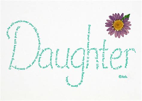 Daughter Card With Envelope Inspirational Arts By Kelly Hansen