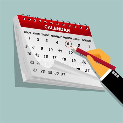 Calendar Vector Illustration Stock Vector Illustration Of Calendar