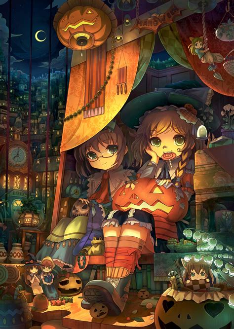 Anime Girls Halloween Wallpapers Wallpaper Cave