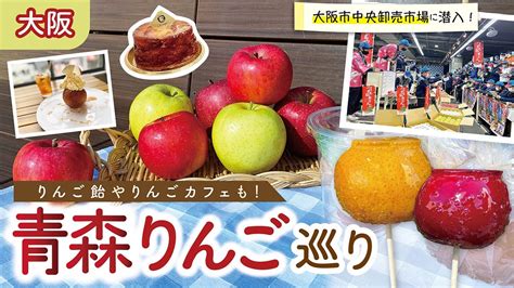 【大阪】りんご飴やりんごカフェ！青森りんご巡り！あら、りんご。 elicafe 大阪市中央卸売市場 youtube