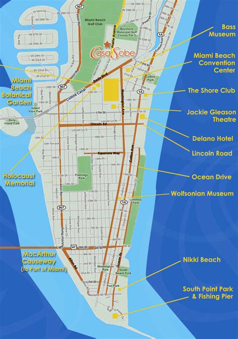 Mapa Miami Beach